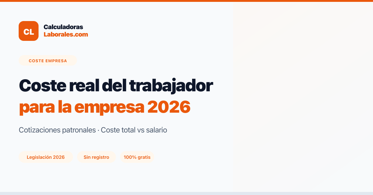 Guía del coste real del trabajador para la empresa — Calculadoras Laborales