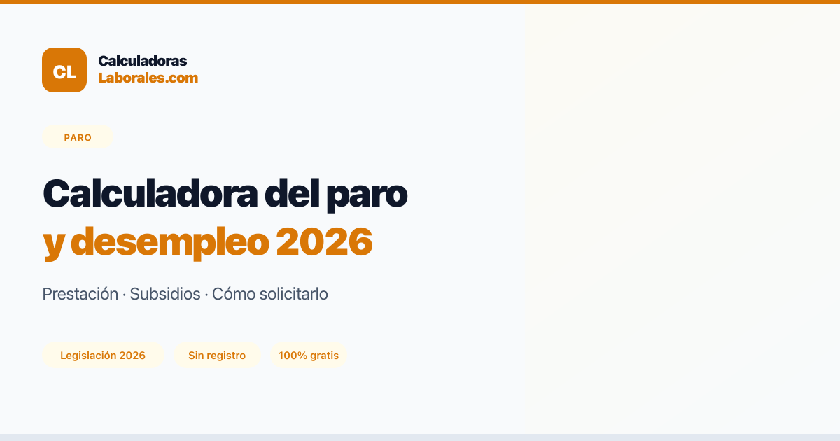 Guía de la prestación por desempleo en España — Calculadoras Laborales